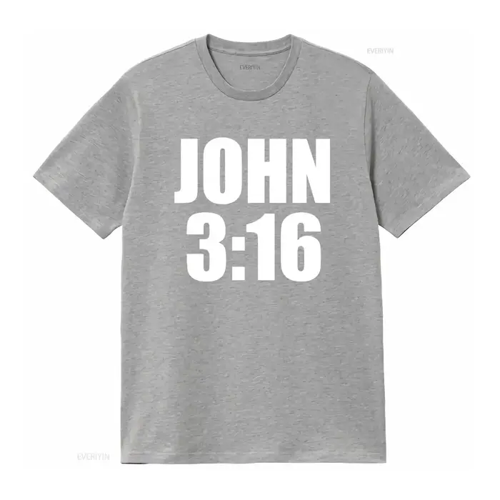 T-shirt unisexe John 3:16 avec citation chrétienne