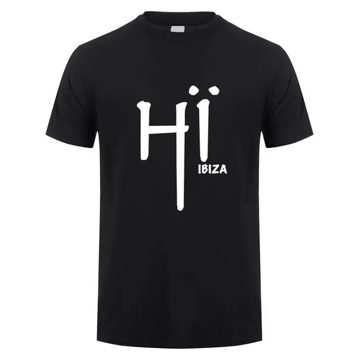 Hi Ibiza T Shirt été hommes coton manches courtes Hi