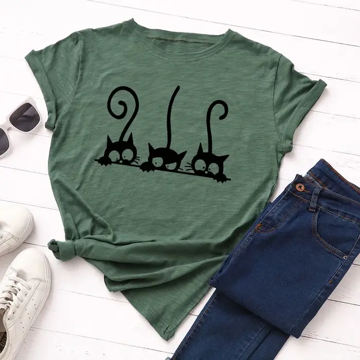 T-shirt manches courtes femme 100% coton