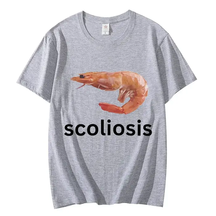 Scoliose-T-shirt à manches courtes unisexe