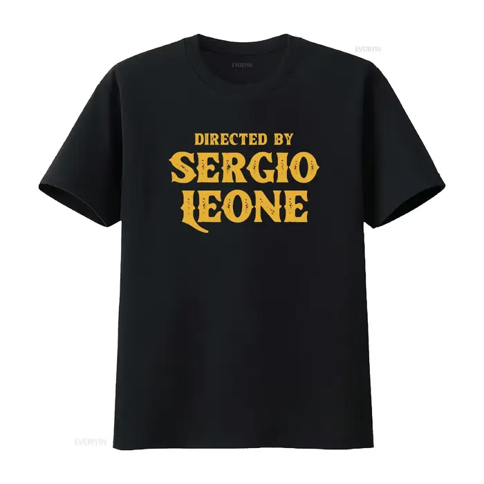 T-shirt de style vintage « Dirigé par Sergio Leone » pour hommes et femmes, imprimé unique inspiré d