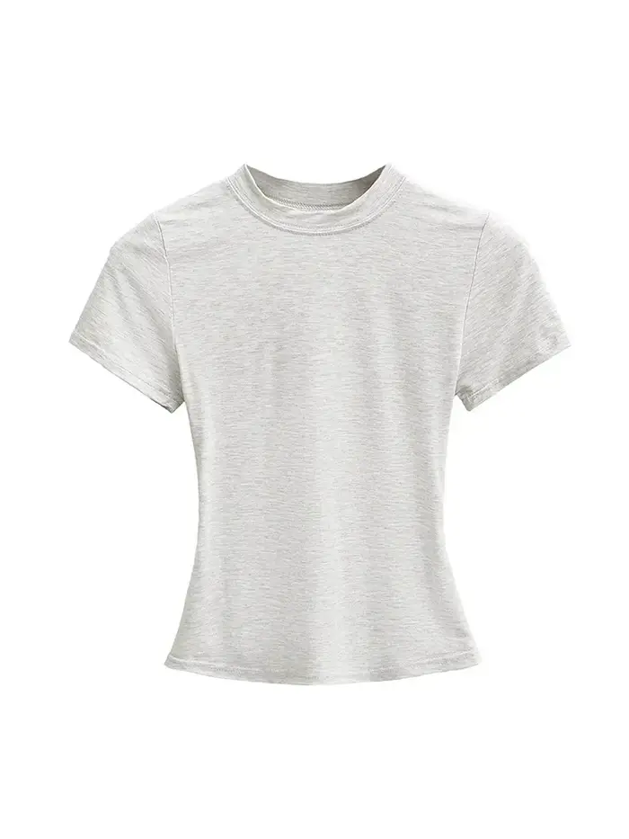 T-shirt manches courtes pour femmes, décontracté, de haute qualité, Sexy, Slim, tendance, couleur un