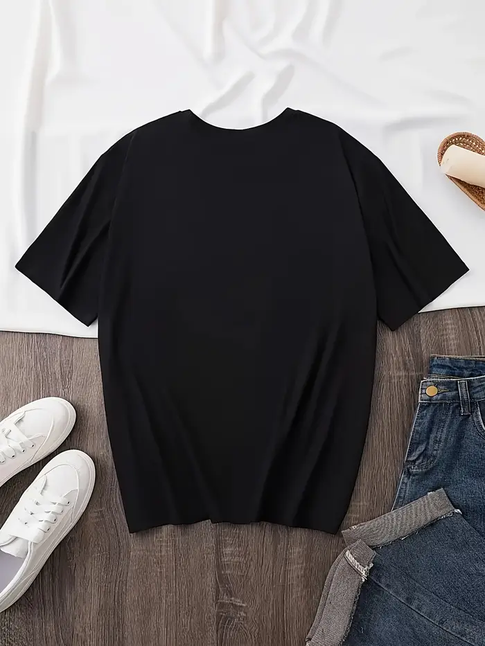 Femmes vache imprimé coeur graphique t-shirt