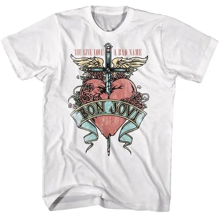 Bande de Rock en métal lourd Bon Jovi Keep The Faith USA Tour 1993 Album Concert Merch décontracté ample Punk