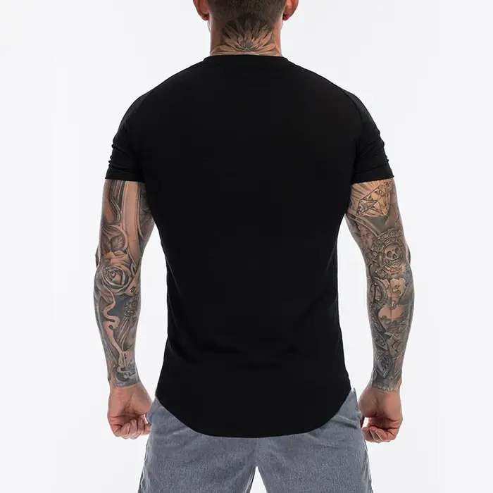 T-shirt uni à manches courtes pour homme
