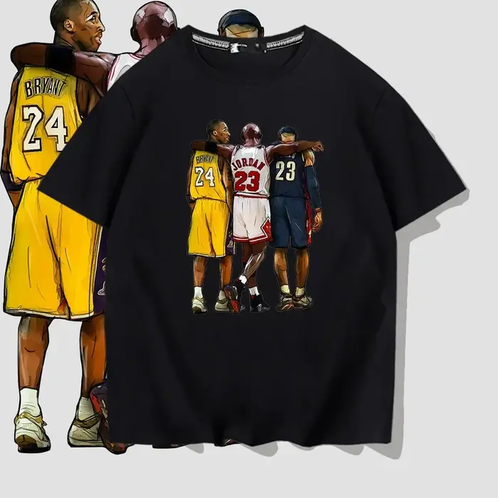 T-shirt d'été à manches courtes pour enfants Kobe Bryant