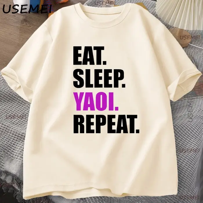 Eat Sleep Yaoi répéter T-shirt Manga