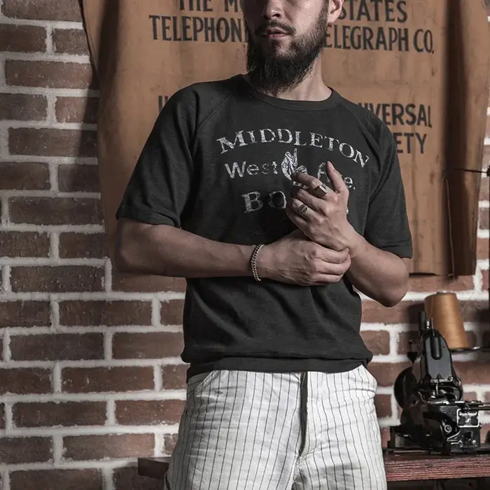 Bronson Raglan-Boxer à manches courtes pour homme