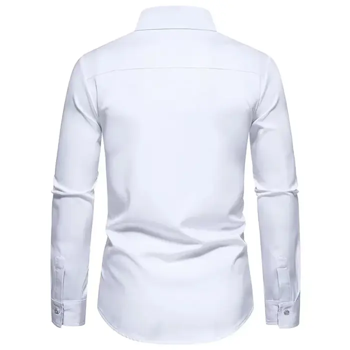 T-shirt à carreaux à manches longues pour hommes