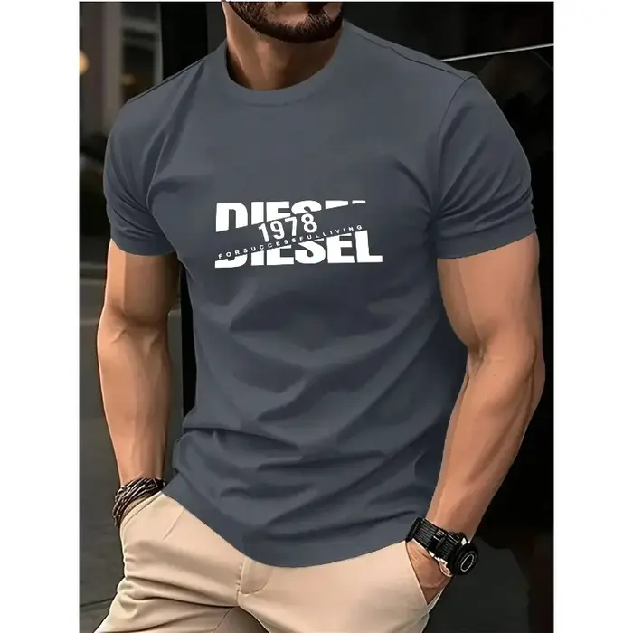 T-shirt à manches courtes et col rond pour homme