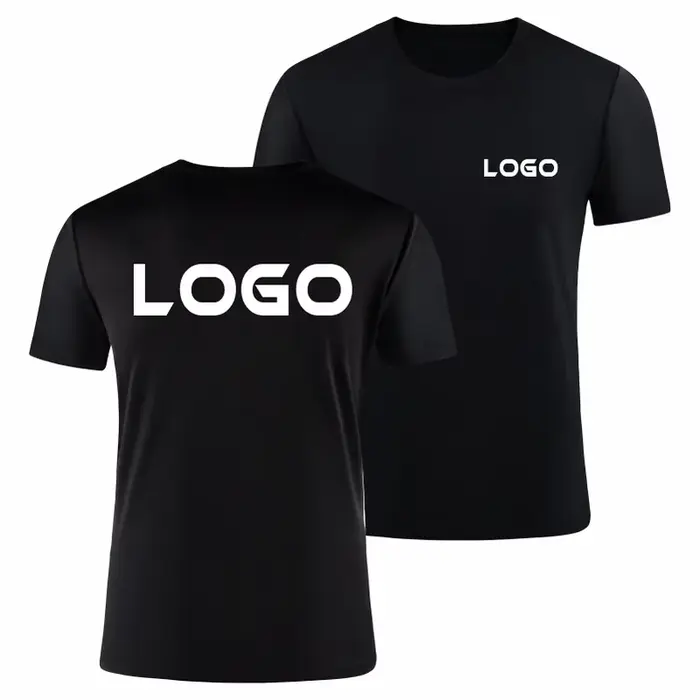 T-shirt à col rond avec logo au design gratuit pour hommes et femmes, jeu d'équipe avec logo personn