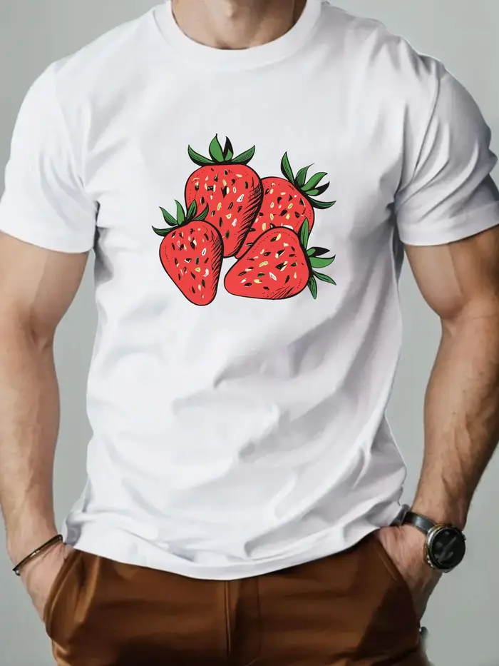 T-shirt col rond pour hommes
