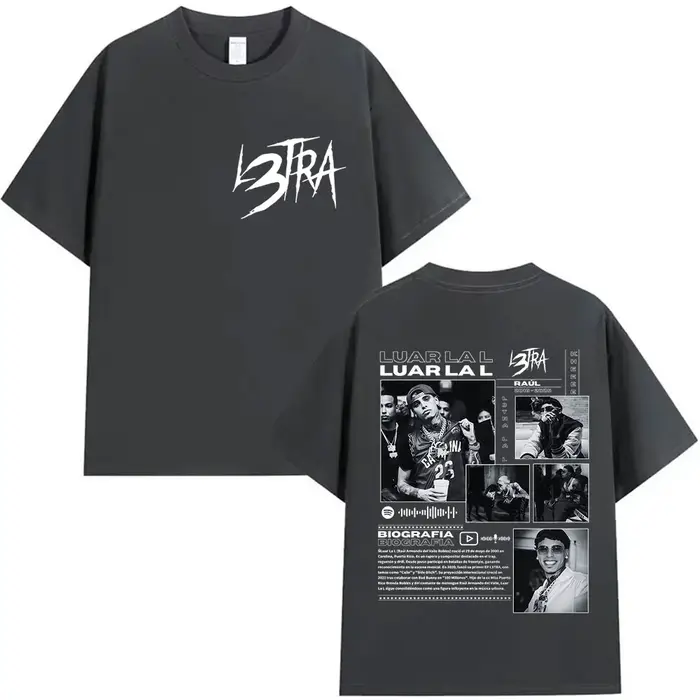 Rappeur Lune La L L3tra Album 2025 T-shirt graphique homme Hip Hop gothique manches courtes coton