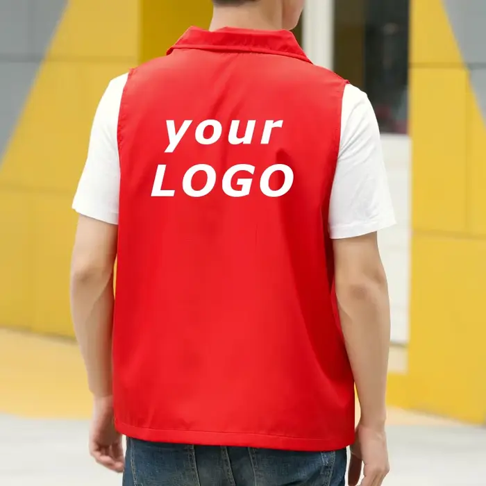 Gilet d'été fin et respirant sans manches, gilet de volontaire d'activité, impression de Logo personnalisé, texte de marque universel pour hommes et femmes 4xl
