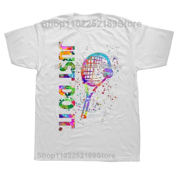 Joueur de Tennis drôle aquarelle graphique T-shirts hommes femmes mode t-shirt style décontracté 100