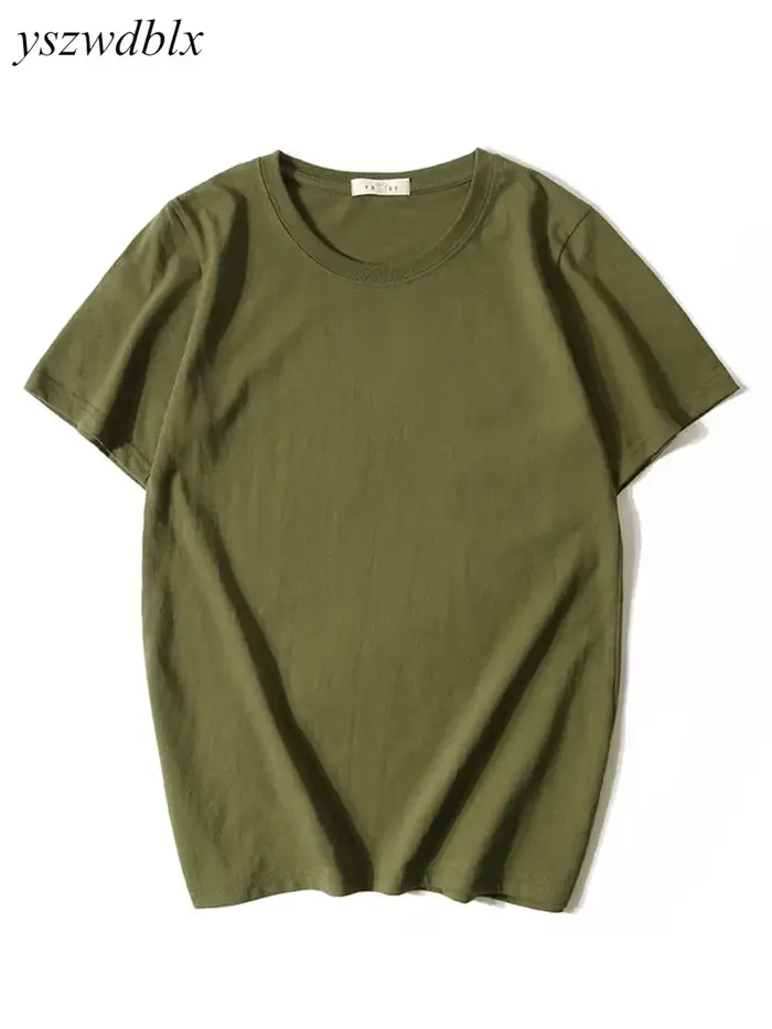T-shirts YSZWDBLX pour femmes – Nouveauté été 2026 – Hauts décontractés à col rond en coton à manches courtes – Rouge