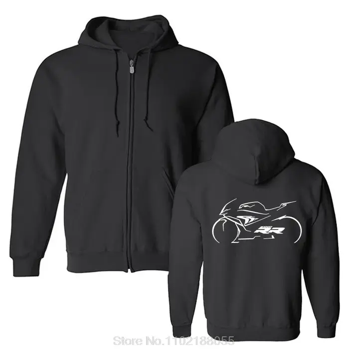Sweat à capuche zippé graphique unisexe