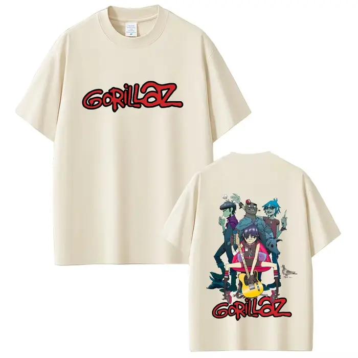 Groupe de Rock Gorillaz graphique T-shirt hommes femmes Hip Hop gothique Pop musique à manches court
