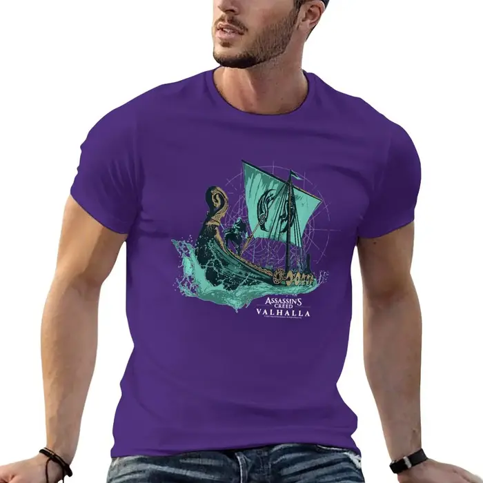 Assassin_s Creed Valhalla-T-shirt en coton pour homme