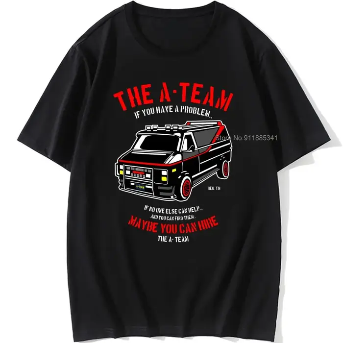 LE nouveau T-SHIRT A-TEAM hommes Van drôle 80's programme TV émission coton Mr-T unisexe surdimensionné 100% haut