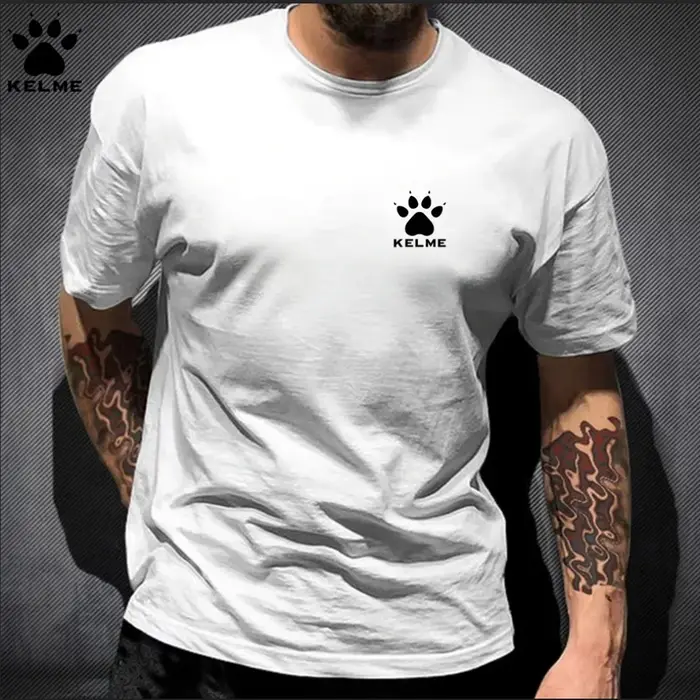 T-shirt de marque de luxe KEMLE 100% coton à col rond décontracté, adapté aux hommes et aux femmes, 