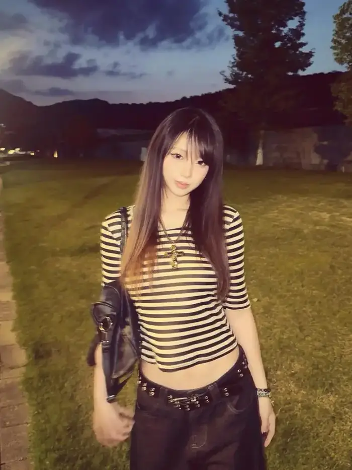 Tonngirls Y2k Fairycore imprimé t-shirt femmes trois quarts japonais 2000s culture hauts Streetwear américain rétro Grun