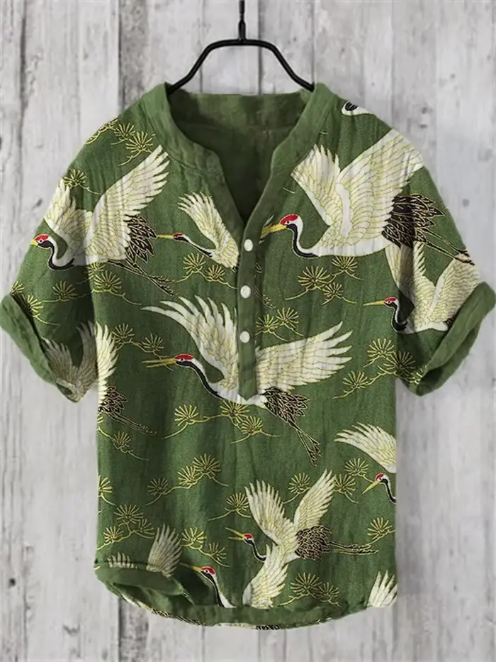T-shirt à manches courtes imprimé artistique pour hommes