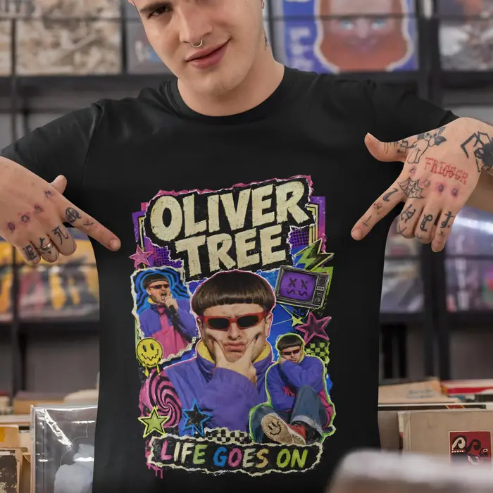 T-shirt Singer Oliver Tree Life Goes on 2026 pour hommes et femmes