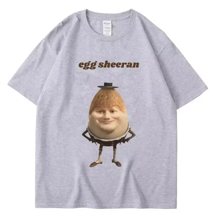 Streetwear drôle oeuf Ed Sheeran Meme graphique t-shirt respirant décontracté à manches courtes hommes femmes t-shirts surdimensionné cadeau