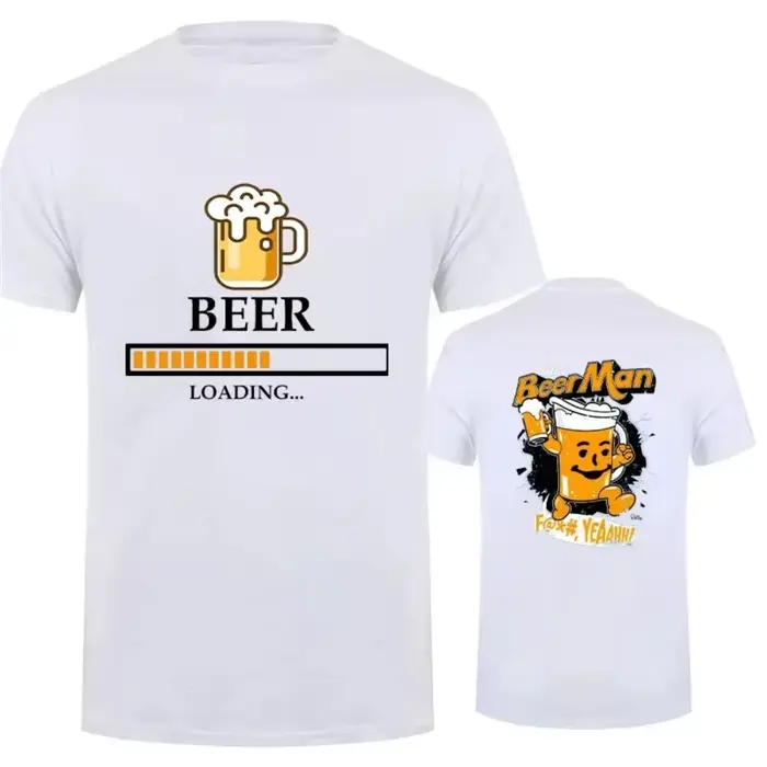 T-shirt imprimé pour homme 100% coton à manches courtes