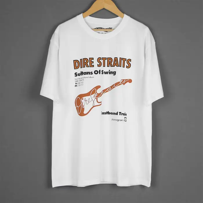 Dire Straits T-Shirt Sultans Of Swing Pop groupe de Rock classique Eric Clapton Supertramp coton été hommes manches courtes chemise