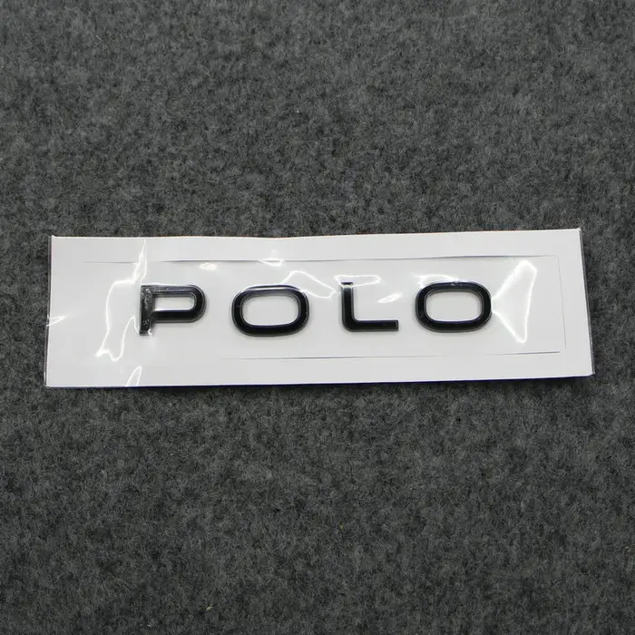 Appliquer au NOUVEAU Polo Marque arrière Étiquette de bagage Logo lettré Noir brillant