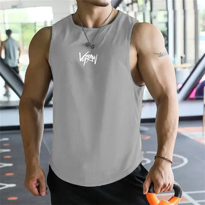 Débardeur d'été pour hommes, vêtements de fitness et d'entraînement, séchage rapide, coupe ajustée, 