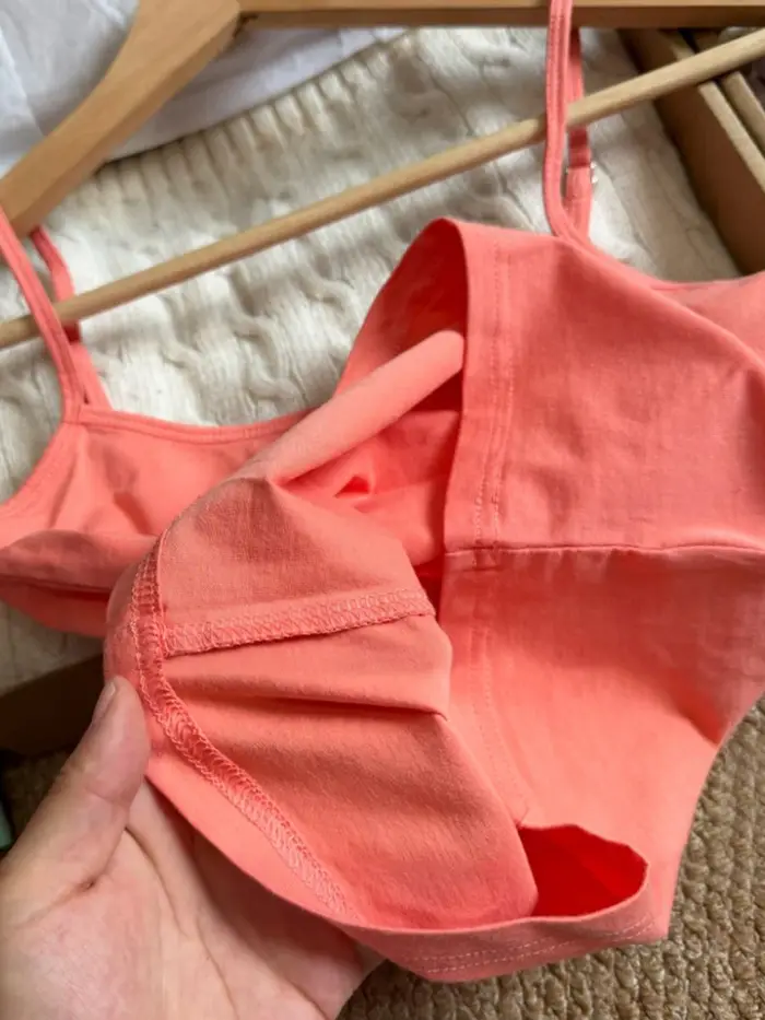 Nouveau débardeur court orange pour femme