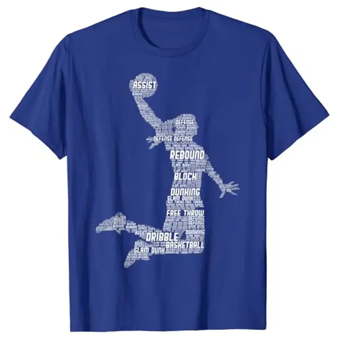 T-shirt graphique de basket-ball pour filles et femmes