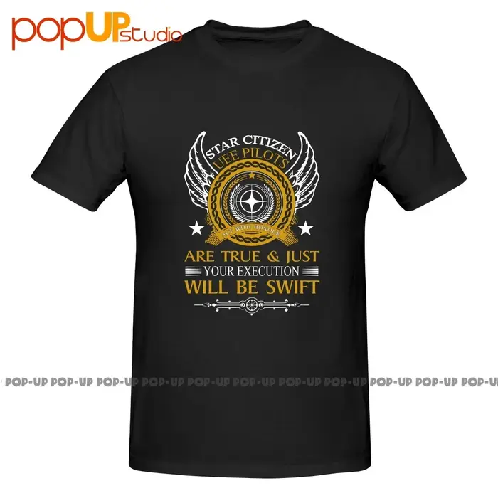 Star Citizen Uee Pilot Creed Shirt T-shirt Tee Top Print Hipster Meilleure qualité