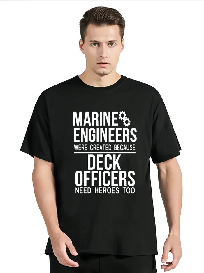 Drôle ingénieur marin t-shirts graphique coton Streetwear Harajuku génial blague T-shirt hommes vêtements surdimensionné