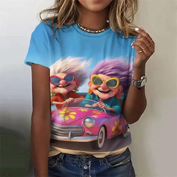 T-Shirt manches courtes col rond femme