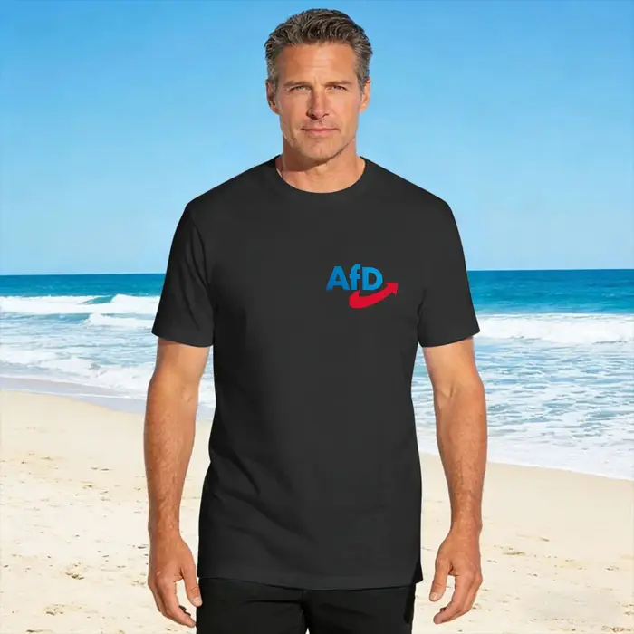 Afd Alternative Logo T-shirt en coton d'été pour hommes, t-shirt décontracté populaire à manches cou