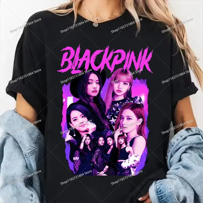 T-shirts Kpop Blackpink de style coréen pour hommes et femmes