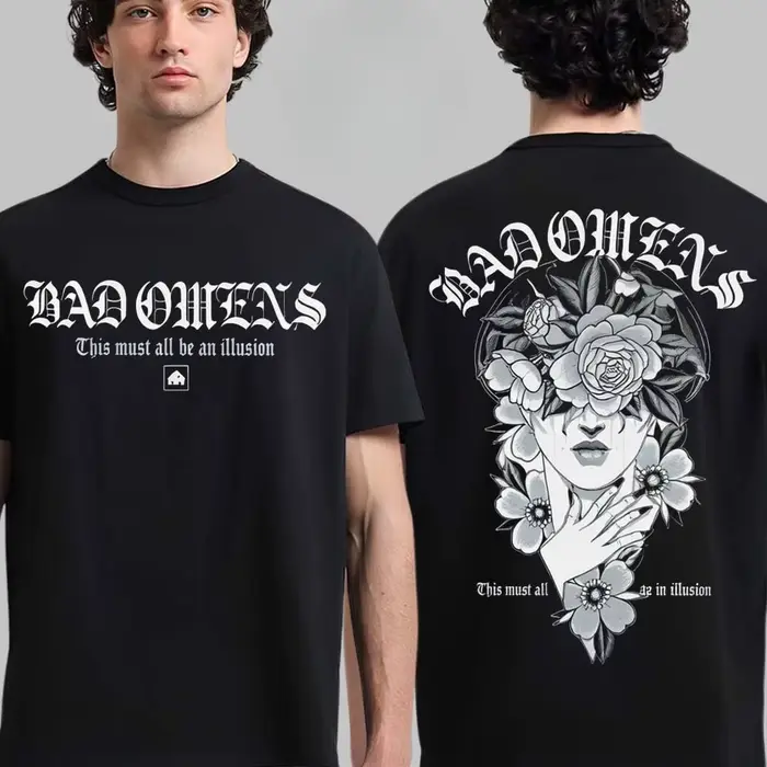 T-shirt unisexe en coton Hot Bad Omens, manches courtes, tendance, de marque, de luxe, décontracté, 
