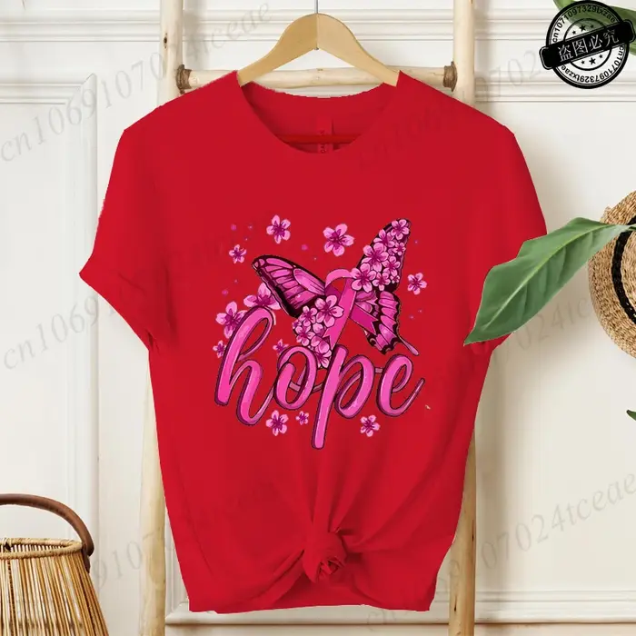 T-shirt pour femme avec imprimé guerrier de la lutte contre le cancer du sein