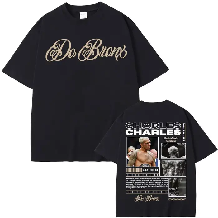 T-shirts imprimés Charles Oliveira Do Bronx pour hommes et femmes