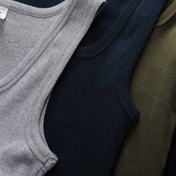 T-shirt sans manches en coton pour hommes et femmes