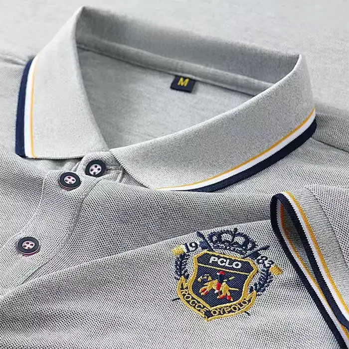 Polo brodé d'été pour hommes