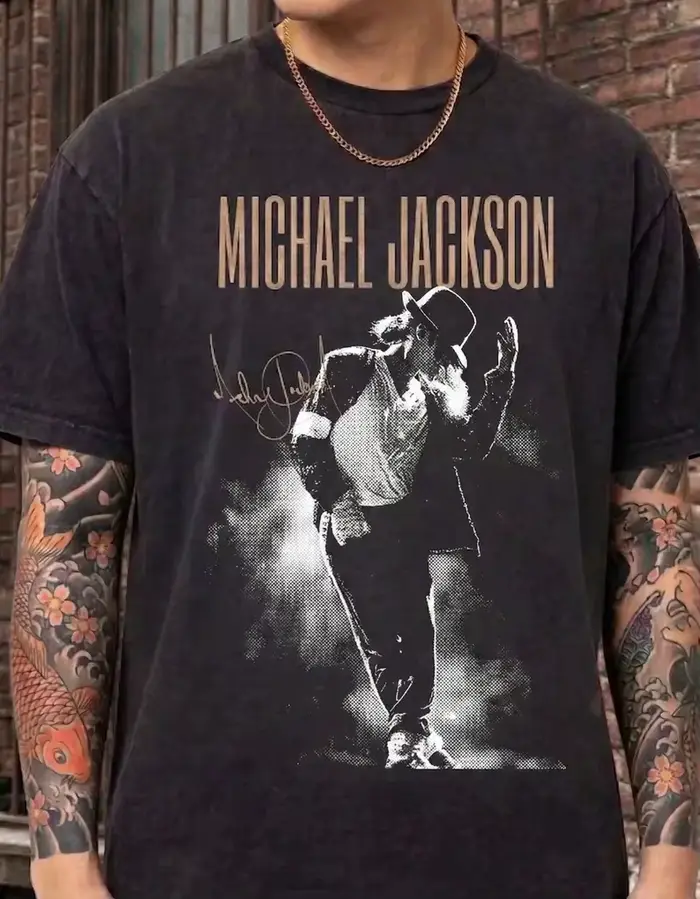 T-shirt MJ Michael Jackson Billie Jean graphique 100% coton, nouvelle collection été 2026, mode rétr