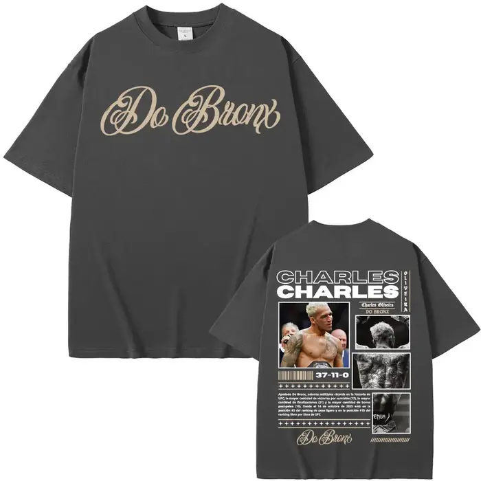 T-shirts imprimés Charles Oliveira Do Bronx pour hommes et femmes