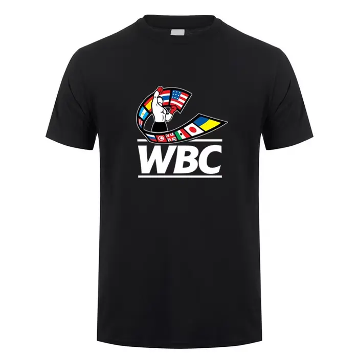 WBC boxe t-shirt été hommes coton à manches courtes T-shirts homme hauts