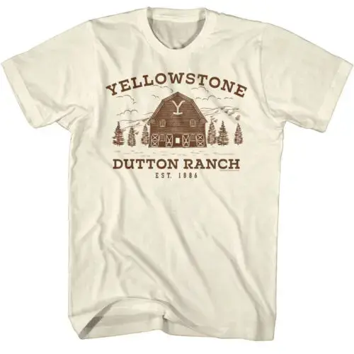 T-shirt homme Yellowstone, Dutton Ranch, corn 1986, pittoresque Montana