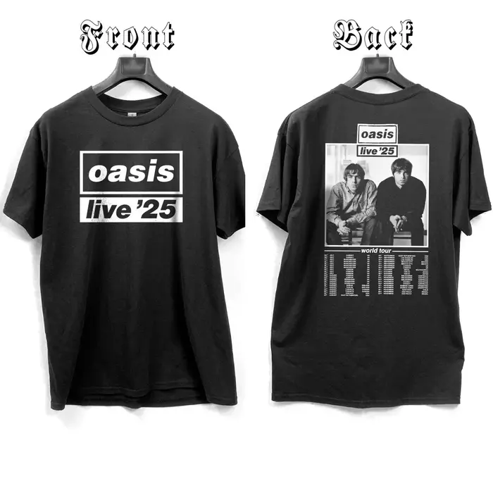 T-shirts O-Oasis Rock Band pour hommes et femmes